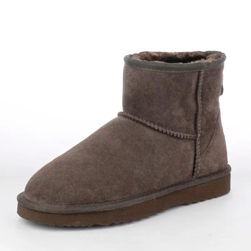 UVWP New Fashion Australia Classic Men Snow Boots Top Quality Genuine Leather Ankle Boots Warm Winter Boots Mens Shoes