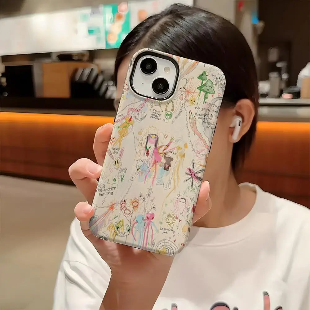 Bladee 333 Spiderr Phone Case For Iphone 16 Pro Max 15 13 14 12 11 14 Pro Max 15 Pro Max Two-in-one Cover