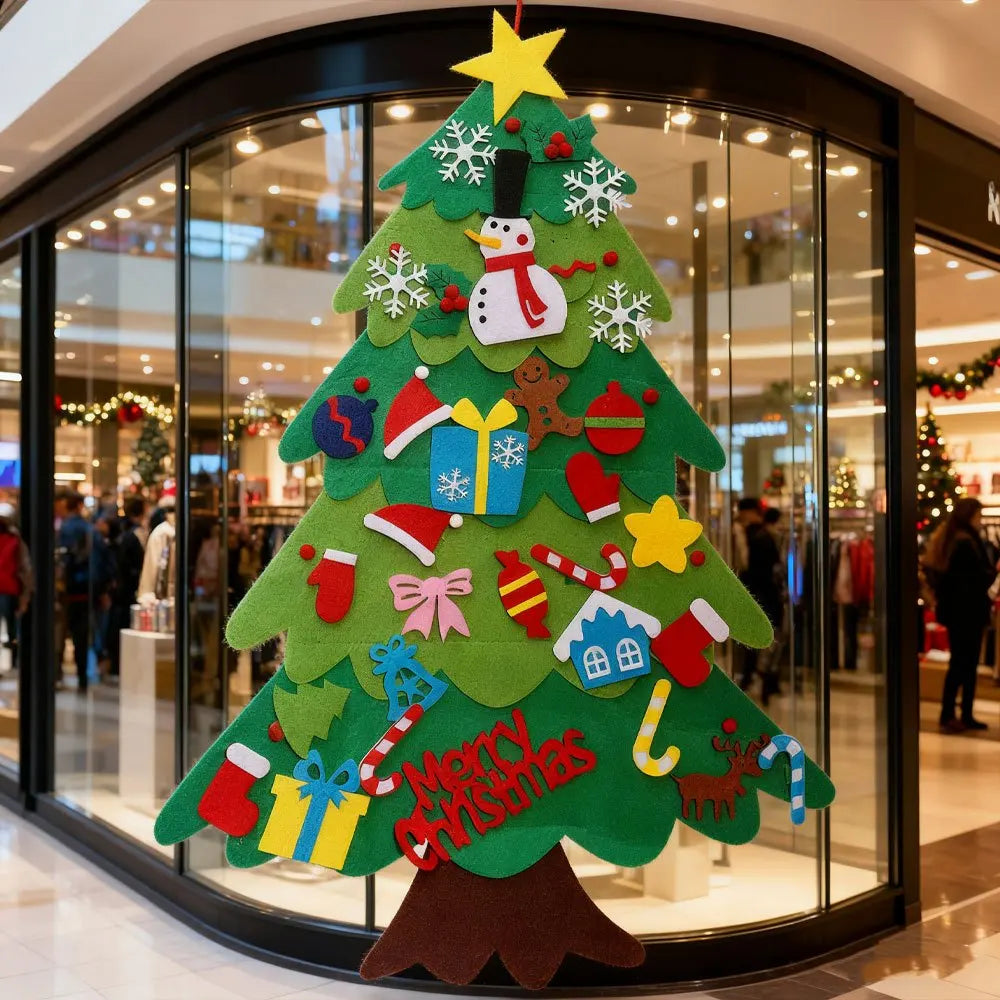 22/33/66pcs Felt Christmas Tree Set, Detachable Accessory, Suitable for Party Decoration and Christmas Decoration Accessories
