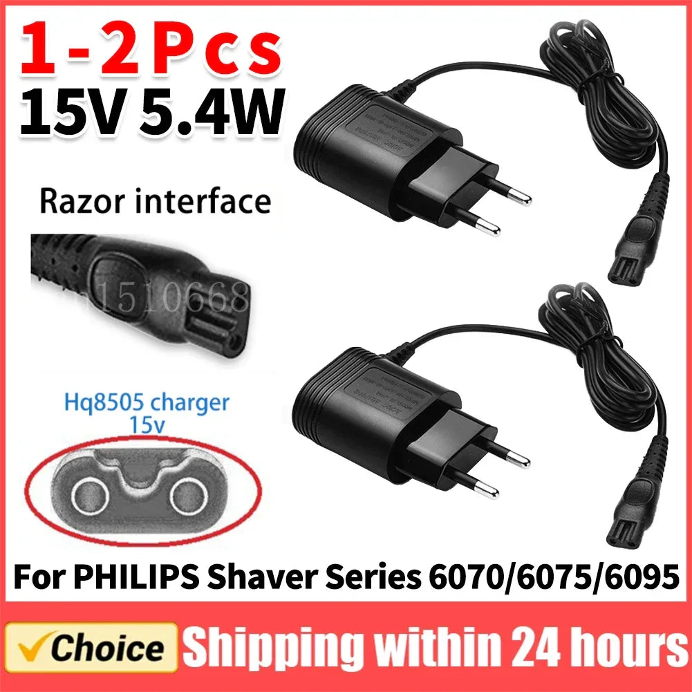 1-3PCS 15V 5.4W EU Plug AC Power Adapter Electric Charger Supplies for Philips Shaver HQ8505 HQ6070/6075/6095