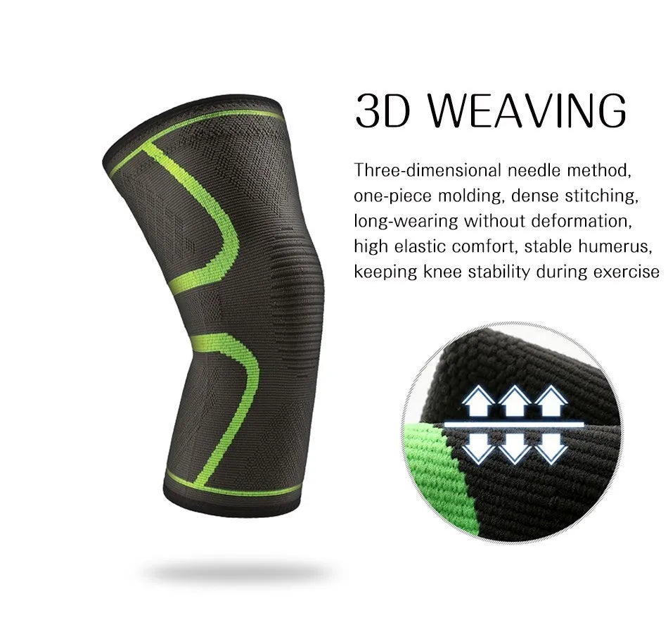 WOSWEIR-1 PC Elastic Knee Pads Nylon Sports Fitness Kneepad Fitness Gear Patella Brace Running Basketball Volleyball Support