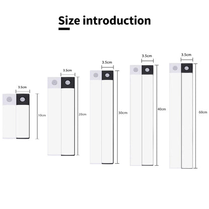 Cabinet Light USB Rechargeable Motion Sensor Led Three Colors In One Lamp For Kitchen Wardrobe Indoor Lighting 10/20/30/40/50cm