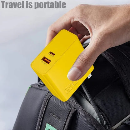 New 200W Ultra Fast Charger USB PD 2-In-1 Type C Fast GaN Phone Charger For Iphone Huawei Samsung Xiaomi Oppo  EU US Plug ﻿