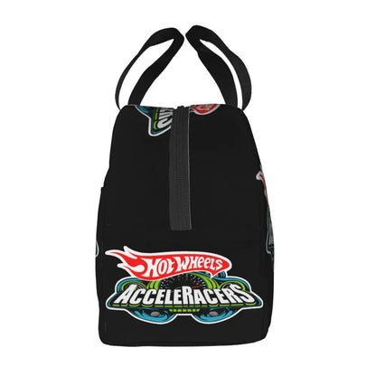 Custom Hot Wheels For Fans Thermal Insulated Lunch Bag Cartoon Sport Car Portable Lunch Container Travel Multifunction Food Box