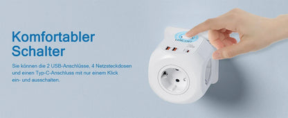 LENCENT USB Sockets dice Without Cable socket EU Socket Adapter Multiple socket EU Outlet Extender
