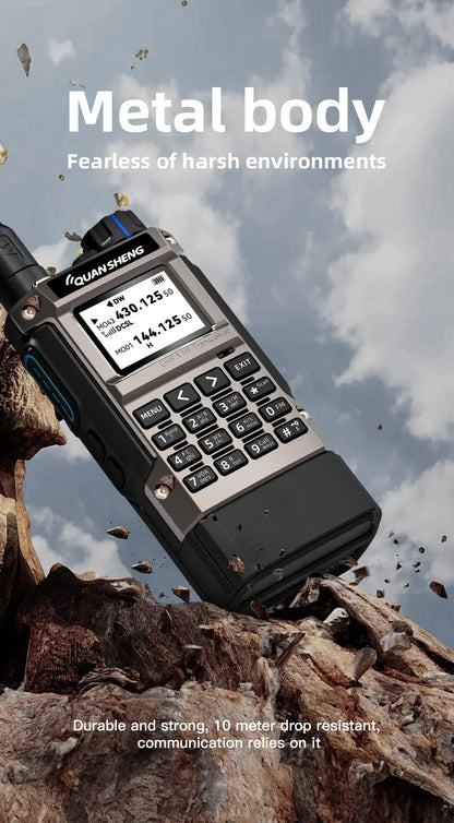 Quansheng UV-K1(8) Air Band Walkie Talkie 50-600MHz Full Band Receive UHF VHF Ham Radio Wireless Frequency Copy Type-C Charging