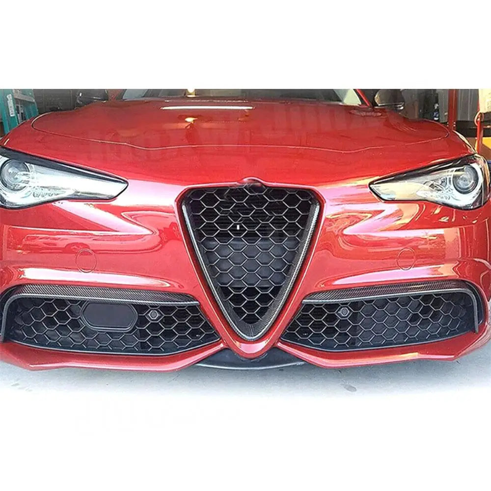 Carbon Fiber FRP Fog Lamp Bumper Fins Trims Decoration for Alfa Romeo Giulia 2016 2017 2018 2019 Sport Standard Car Accessories