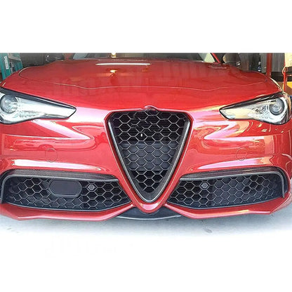 Carbon Fiber FRP Fog Lamp Bumper Fins Trims Decoration for Alfa Romeo Giulia 2016 2017 2018 2019 Sport Standard Car Accessories
