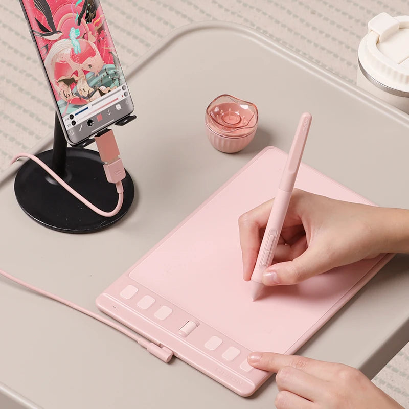 Huion Inspiroy 2 S H641P Graphics Tablets 6.3x3.9 Inch Digital Drawing Pen Tablet 6 Express Keys Support Android Mac Windows