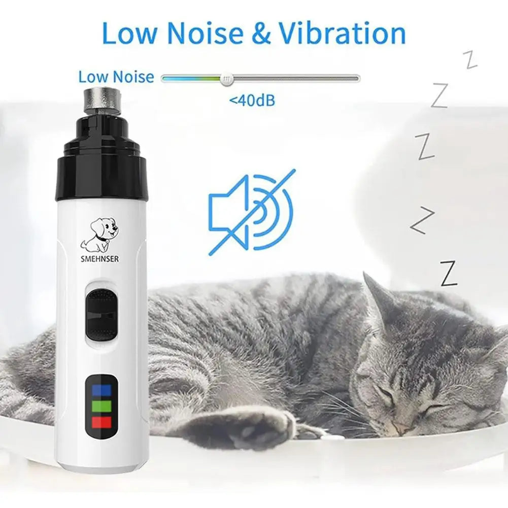 Dog Nail Grinders Painless USB Charging Rechargeable Pet Nail Clippers Quiet Electric Dog Cat Paws Nail Grooming Trimmer Tools