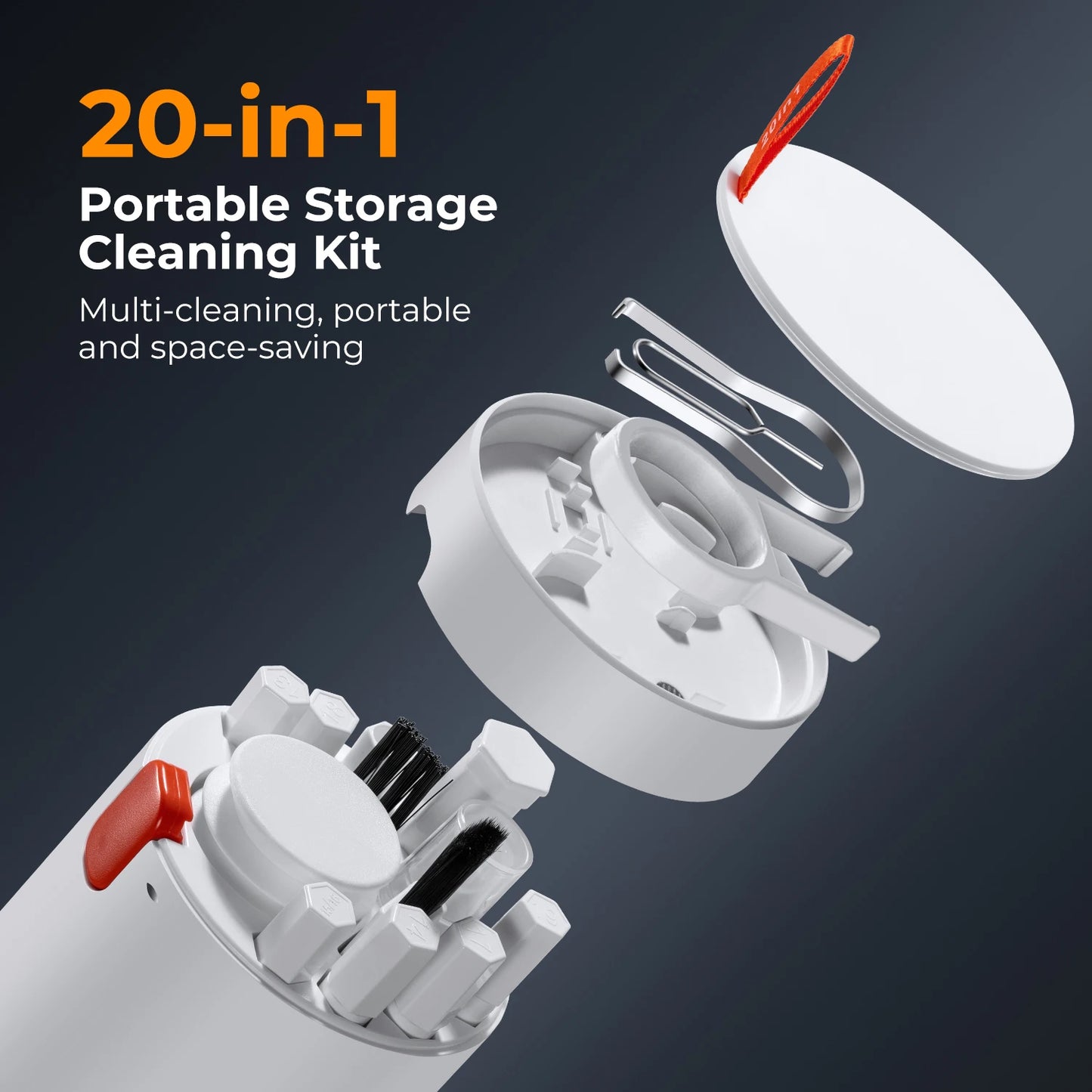K&F Concept 20in1 iPhone AirPods Multifunction Cleaning Kits Brush Cleaning for Labtop Mobile Screen Keyboard Camera Lens
