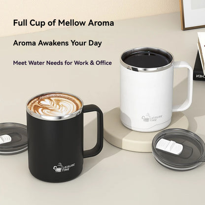 500ML Double-Wall Insulated Thermal Cup 304 Stainless Steel Coffee Cup Portable Water Bottle Keeps Cold and Heat Thermal Mug