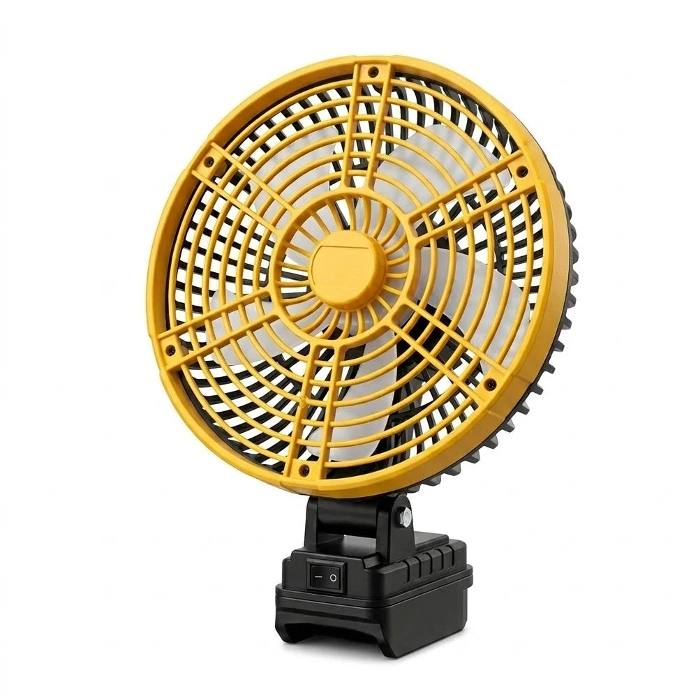 Camping Fan 8 Inches Wireless Outdoor Fishing Desktop Portable Metal Fan Strong Wind Fan Fit Makita/Dewalt 20V Battery  Pins