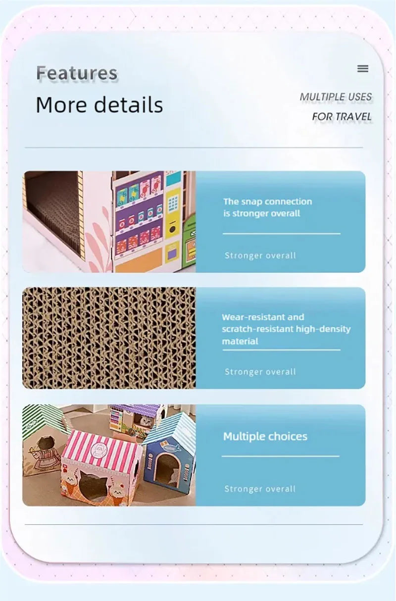 Cat litter, cat scratch board, integrated sofa, anti cat scratch box, cardboard box, house, cat toy, cat supplies