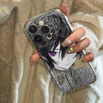 Messy Lines Comic Role Transparent Phone Case For iPhone 16e 16 Pro Max 15 14 Plus 13 12 11 Pro Shockproof Silicone Back Cover