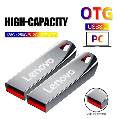 Lenovo 2TB High Speed 3.2 USB Flash Drive 1TB Pen Drive 512GB Usb Stick Pendrive 128GB Flash Disk For IPhone SmartPhone