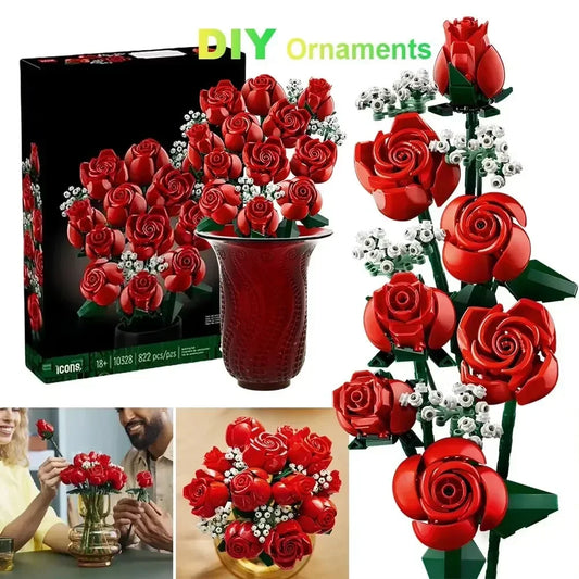 Romantic Wildflower Bouquet Flower 10313 Building Set Home Decoration Building Block Toys Valentine's Day Gift for Girlfriend