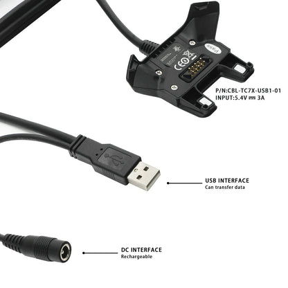 CBL-TC7X-USB1-01 Charger with Cable for Zebra Symbol Motorola TC70 TC72 TC75 TC75X TC77