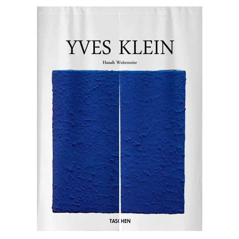 Klein blue Nordic Flower Door Curtain For living Room Bedroom Blackout Curtain Linen Fabric for Home Decoration Half Curtain
