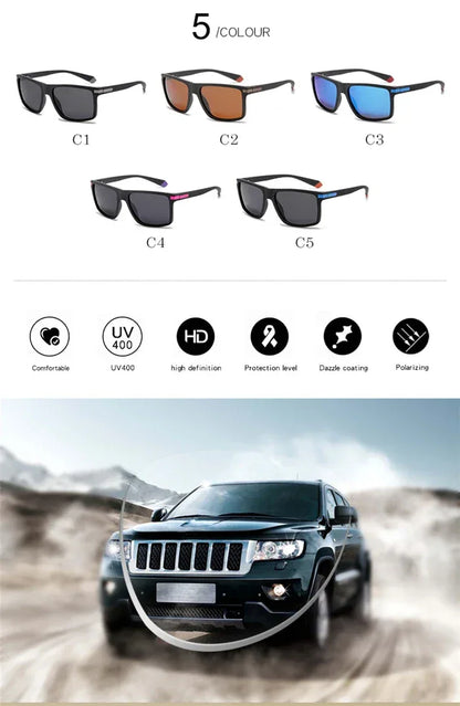 Outdoor Sport Square Nearsighted Sunglasses With Diopters Driving Anti-Glare Prescription Sun Glasses For Men 0 -0.5 -0.75 To -6