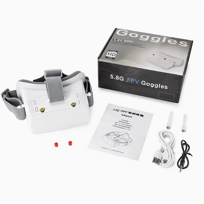 AA60-5.8Ghz FPV Goggles 40CH Dual Antenna 3 Inch Screen Focus Adjustable For Racing Drone Micro Whoop