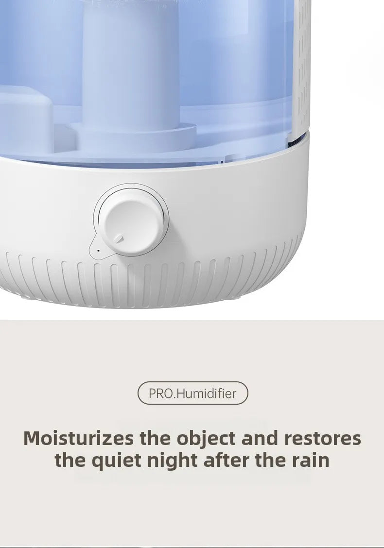5L Large Capacity Air Humidifier Smart Humidifier with Rotating Mist Auto Shut-Off High Fequency Humidifier Ultra Quiet for Home