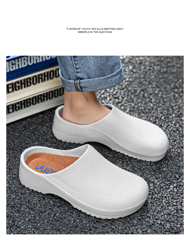 Men Chef Shoe Slippers Couples Garden Clogs Women Water Proof Cozy Sandals For Pet Workers Outdoor Fishing Shoes Doctor Shoes