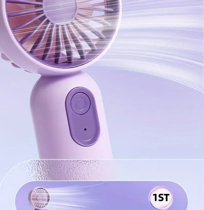 XIAOTREE Portable Fan USB Rechargeable 3-speed Handheld Fan for Men and Women Suitable for Office Outdoor Travel and Camping