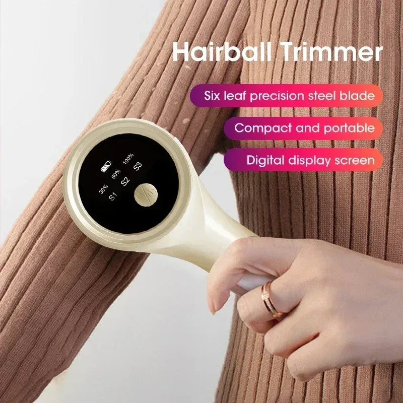 HOMEFISH Lint Remover for Clothing Electric Pellet Fluff Remover Rechargeable Fabric HairBall Shaver Removes Lint from Clothes