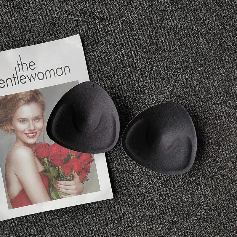 Invisible Triangle Sponge Push Up Bra Pads Women Sexy Inserts Underwear Sponge Swimsuit Bikini Breast Enhancers Chest Cup Pads