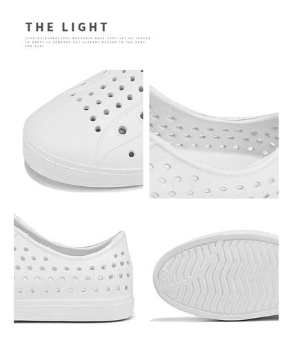 New beach sandals perforated shoes men's anti slip work shoes summer garden shoes water shoes ultra light outdoor walking shoes