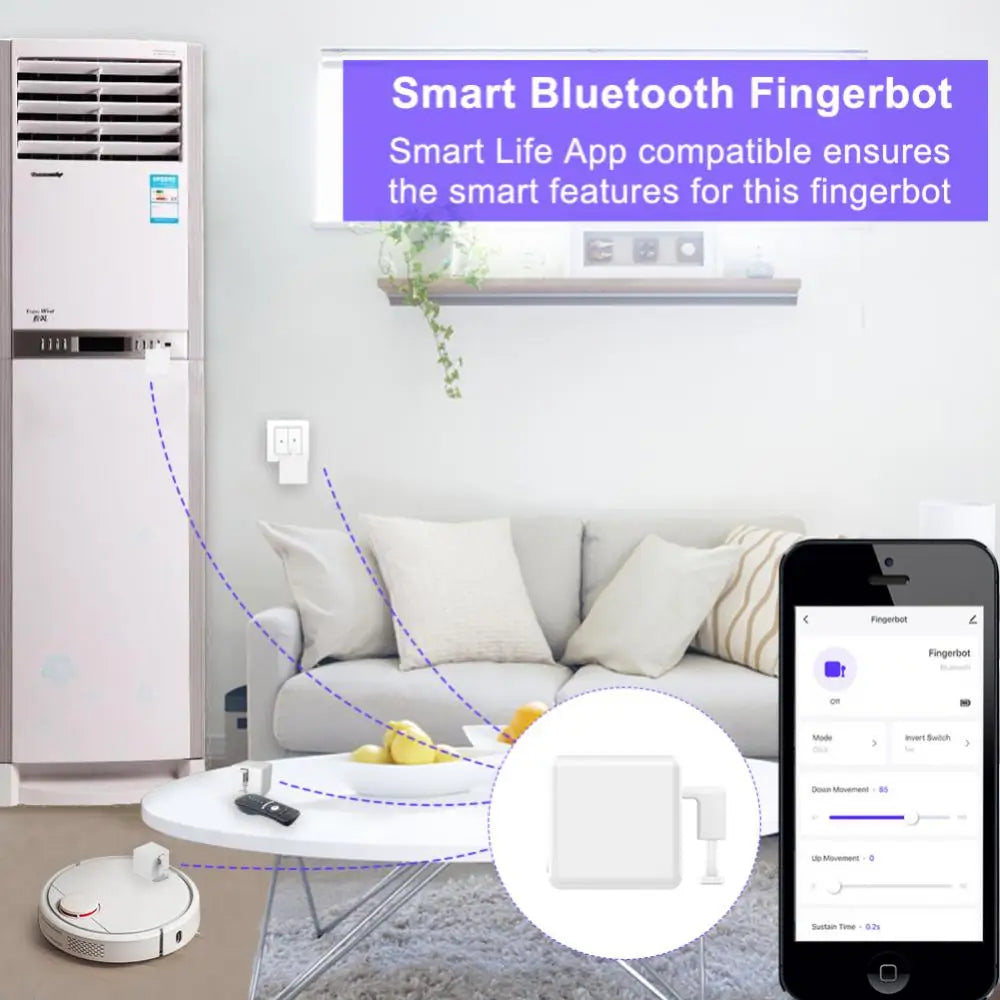 Tuya Zigbee Fingerbot Plus Smart Fingerbot Switch Button Pusher Smart Life Timer Voice Control Support Bluetooth Alexa Google