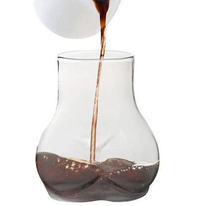 1pc Butt Drinking Cups 450ml Transparent Borosilicate Glass Coffee Mug Funny Coffee Mug Glass Women Body Ass Cup Milk Water Mugs