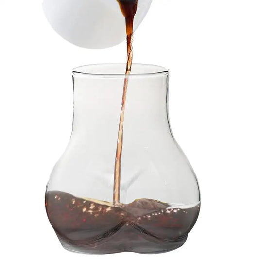 1pc Butt Drinking Cups 450ml Transparent Borosilicate Glass Coffee Mug Funny Coffee Mug Glass Women Body Ass Cup Milk Water Mugs