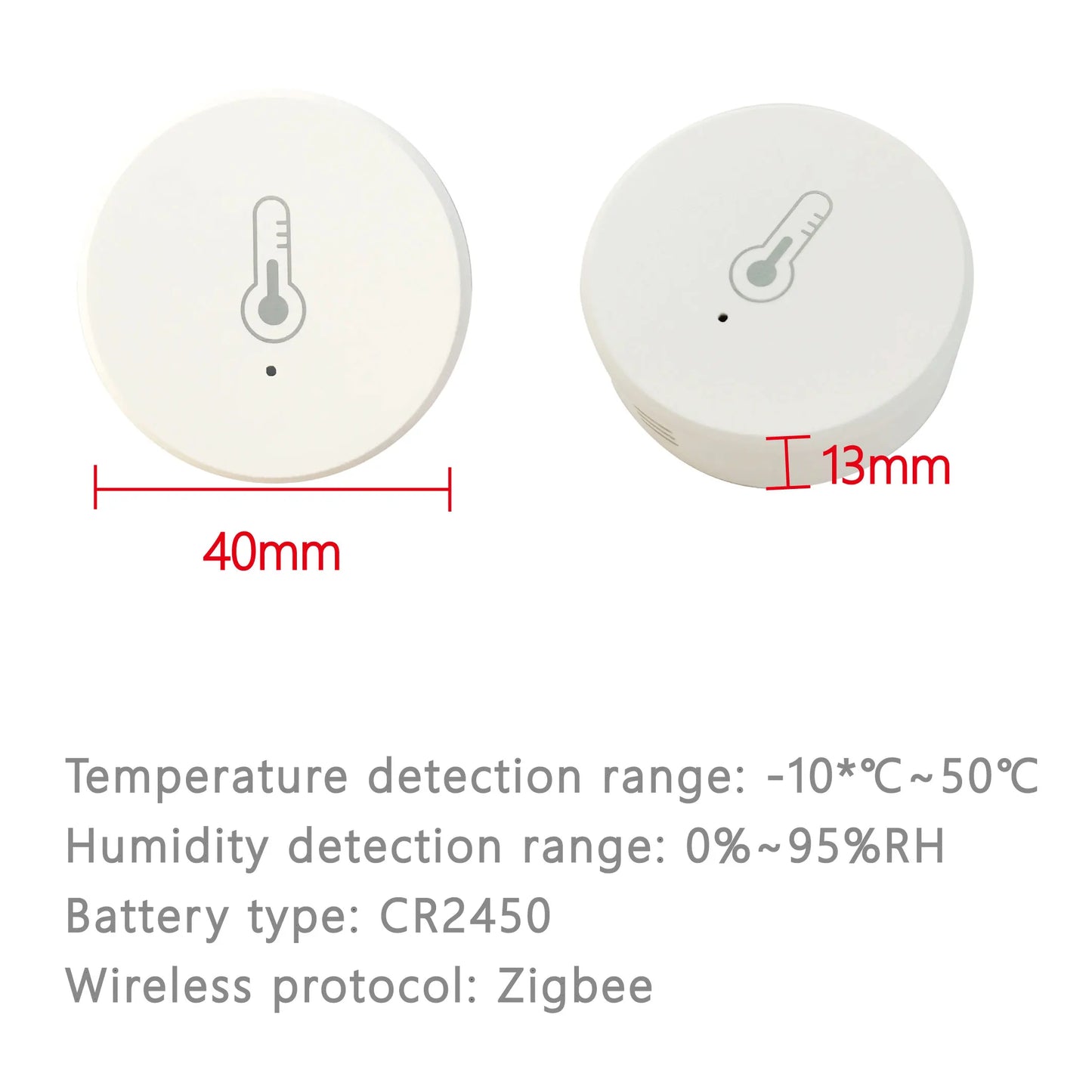 Zigbee Temperature Humidity Sensor Indoor Thermometer Hygrometer App Remote For Smart Home Life Work With Alexa Google Assistant