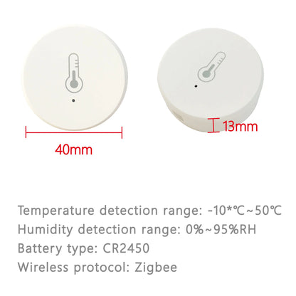 Zigbee Temperature Humidity Sensor Indoor Thermometer Hygrometer App Remote For Smart Home Life Work With Alexa Google Assistant