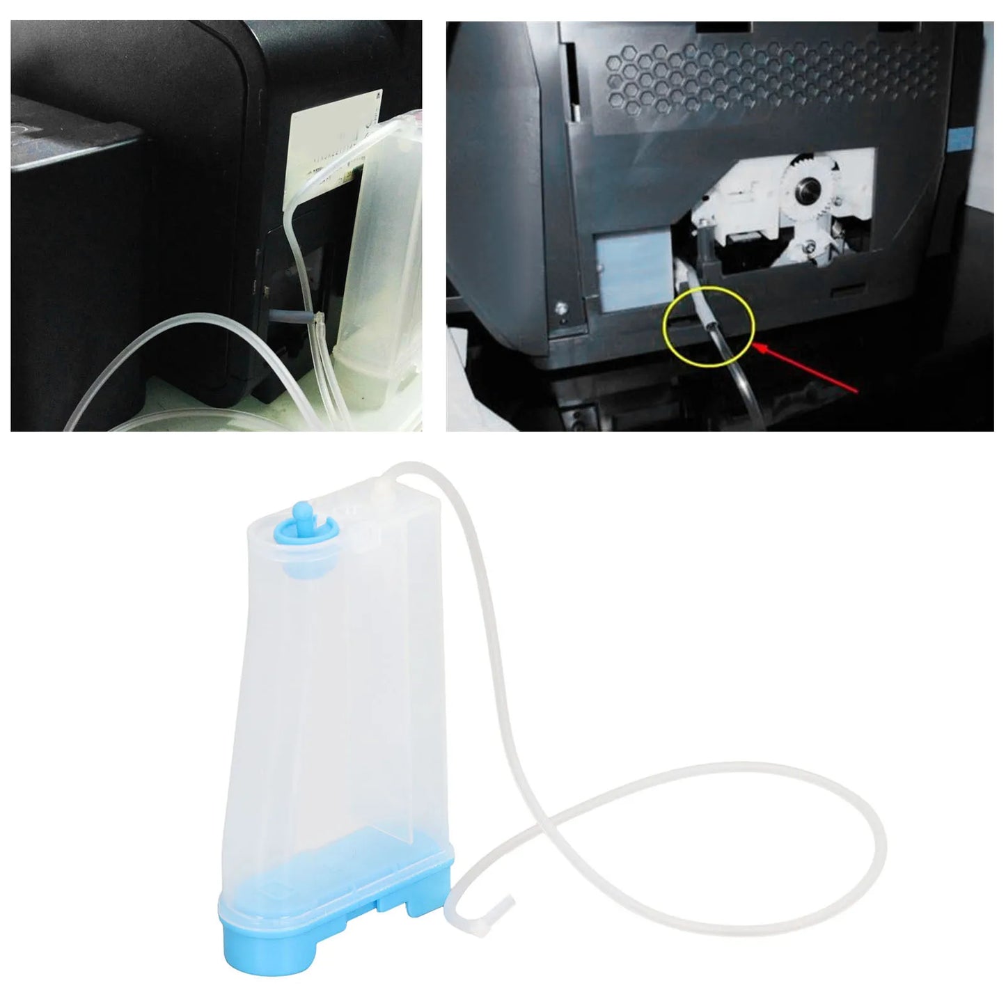 Waste Ink Bottle Easy Cleaning Reusable Plastic Printer Waste Ink Collector for L805 R330 1390 L801 T50 1800 270 Random color