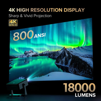 Fintex C6 Ultra Projector 4K FullHD 18000Lumen 1080P HDR10 Proyector 800 ANSI AndroidTV14.0 ASA3.0 AutoFocus Portable Projectors