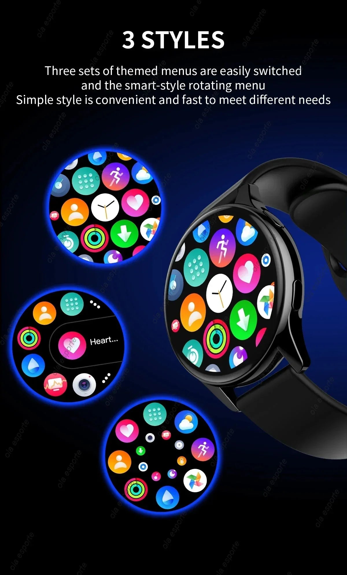 Bluetooth Call Smart Watch Pro 1.39-Inch Custom Dials Music Sports Men Women Watch 6 Health Monitor Smartwatch For Android IOS