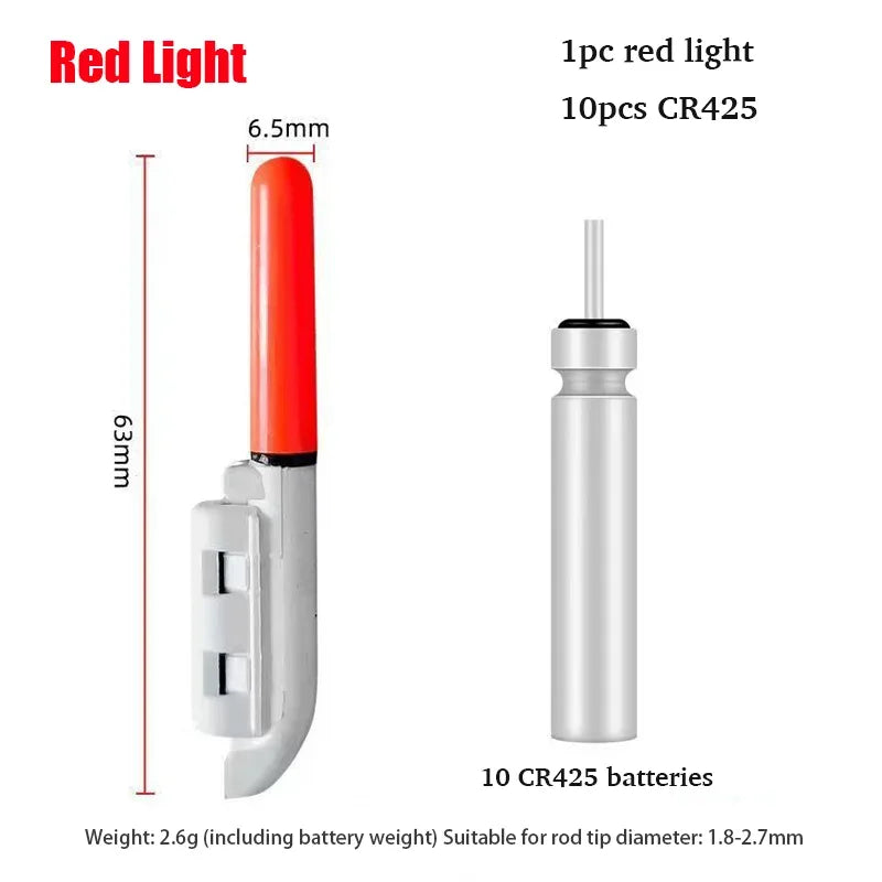 1PC Night Fishing Electronic Rod LED Light Stick Luminous Glow Waterproof Rock Fishing Float Tackle Accessories CR425 Battery