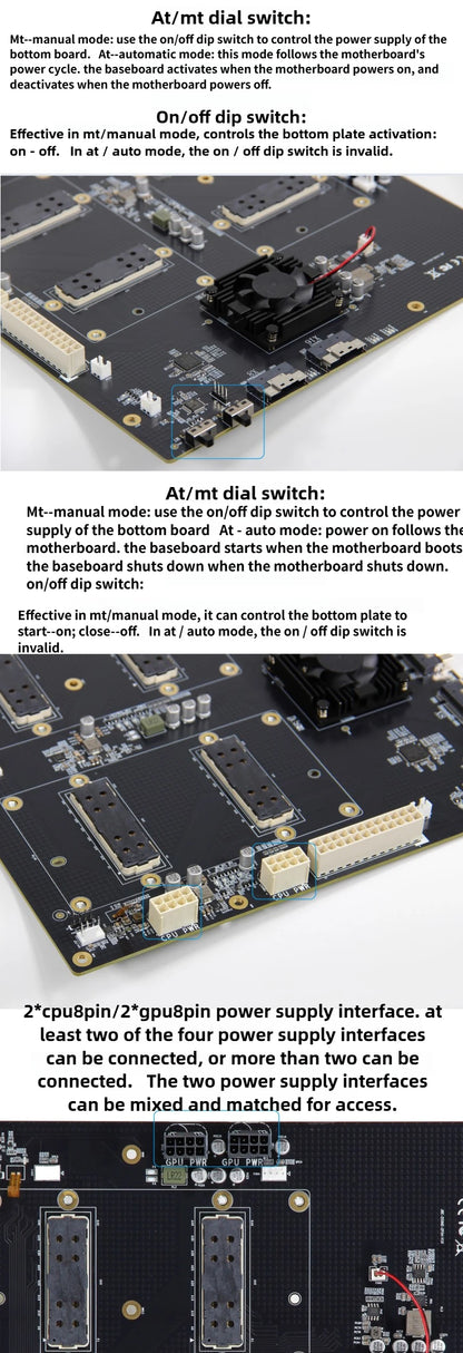SXM2 for NVIDIA V100 GPU Adapter Board Card NVLink 300G 4-Port 4‑Way / Dual-Card Dual-Channel Pass-Through Expansion Backplane