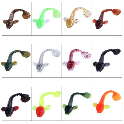 Sougayilang Soft Lure 4.5g 3.5in 90mm 12PCS/Lot Fishing Swimbait Lure Set Tail Worm Saltwater/Freshwater Fishing Baits