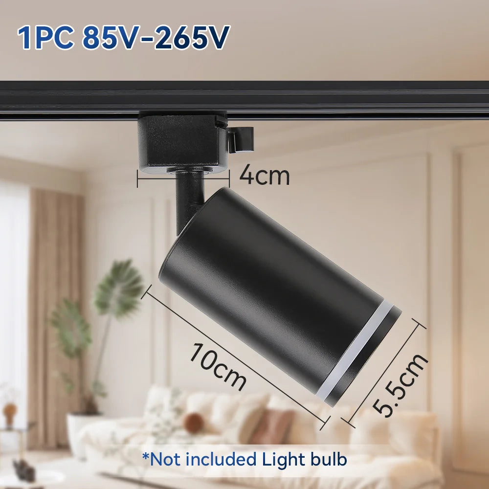 Led Track Light GU10 Spotlight 110V 220V Track Pendant Indoor for Home Decor Kitchen Bedroom Ceiling Lamp Fixture Track Lighting