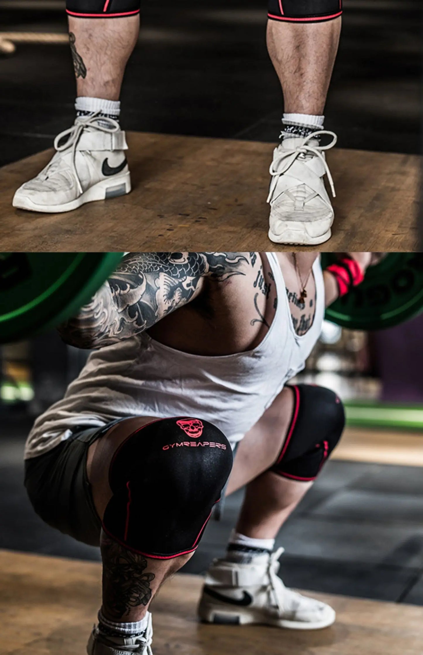 7mm Knee Pads Fitness Squatting Sports Protective Elasticity Hard Pulling Powerlifting Training Bodybuilding Knee Protector