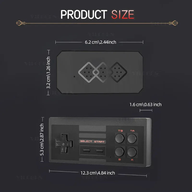 8 Bit Mini Game Console Game Stick AV Output Video Game Console 620 Games for NES/Dendy/Gameboy With Wireless Game Controller