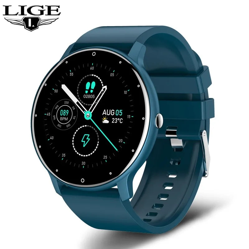 LIGE 2024 Smart Watch Men 1.28" Full Touch Bracelet Fitness Tracker Sports Watches Bluetooth Call Smart Clock Women Smartwatch