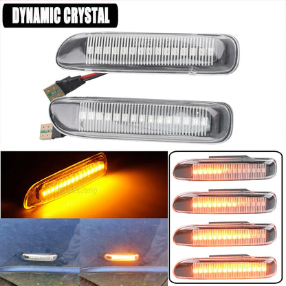 Sequential Flashing LED Turn Signal Side Marker Light For BMW 3 Series E46 Sedan Coupe Wagon Convertible 1997-2001