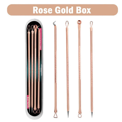 4Pcs Blackhead Removal Needles Black Dots Cleaner Stainless Steel Spot Extractor Acne Treatment Needle Face Clean Care Tool