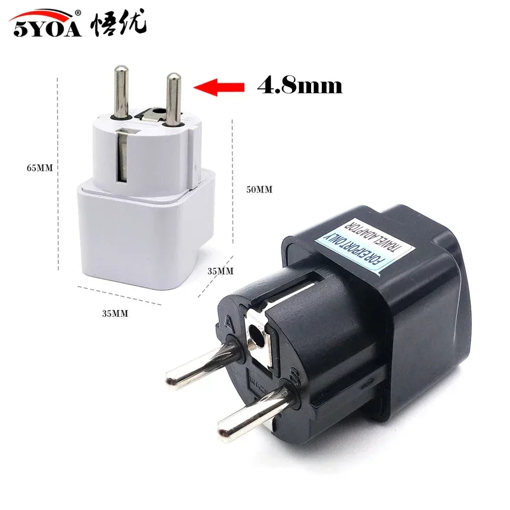 5YOA Power Socket Charging Port Universal Worldwide Travel Wall Charger AC Power AU UK US EU Plug Adapter Adaptor Option 2 USB