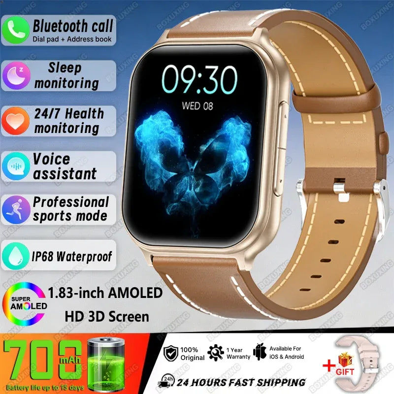 New Bip 6 Pro Smart Watch Men Outdoor Sports Fitness Track IP68 Waterproof Heart Rate BT Call 700 mAh Battery Smartwatches Women